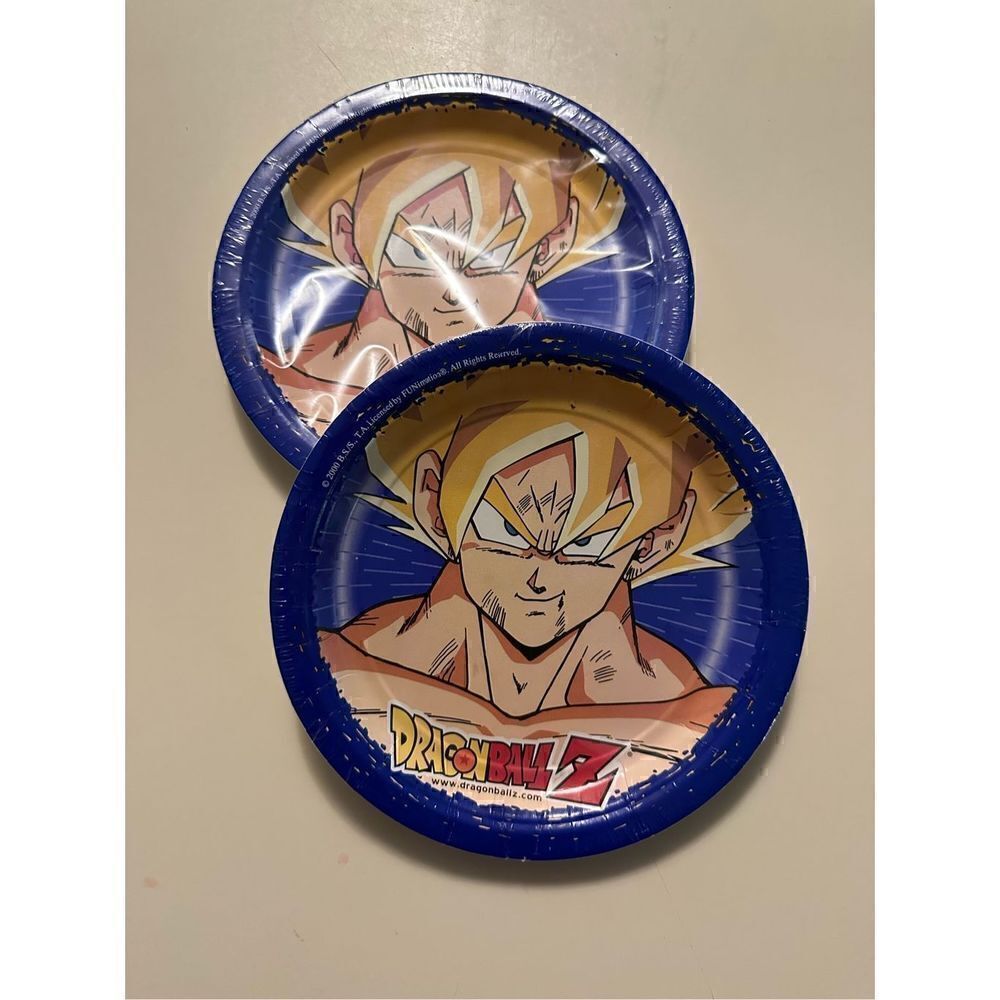 Vintage Y2K Dragonball Z 7” Dessert Party Paper Plates Design Wear Set 16 Total